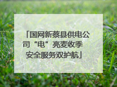 国网新蔡县供电公司“电”亮麦收季 安全服务双护航